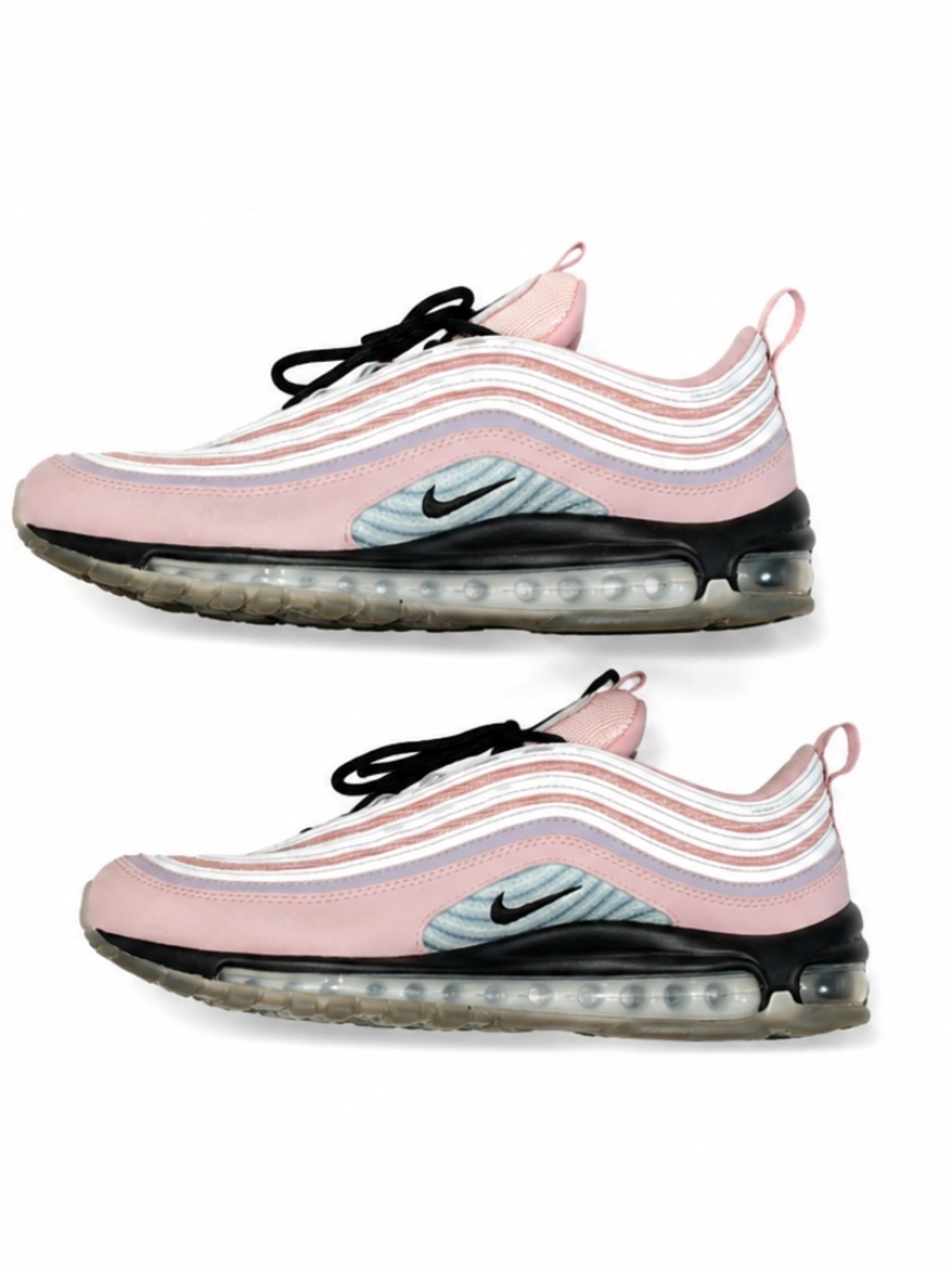 Nike Air Max 97 Light Soft Pink Black Sneakers Size 9.5 Women’s